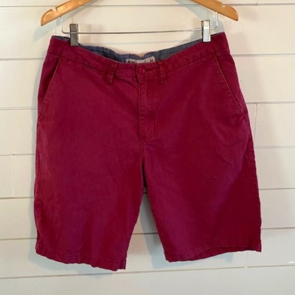 Vans Men's Classic Maroon Shorts - Size 34,Comfortable Cotton Blend